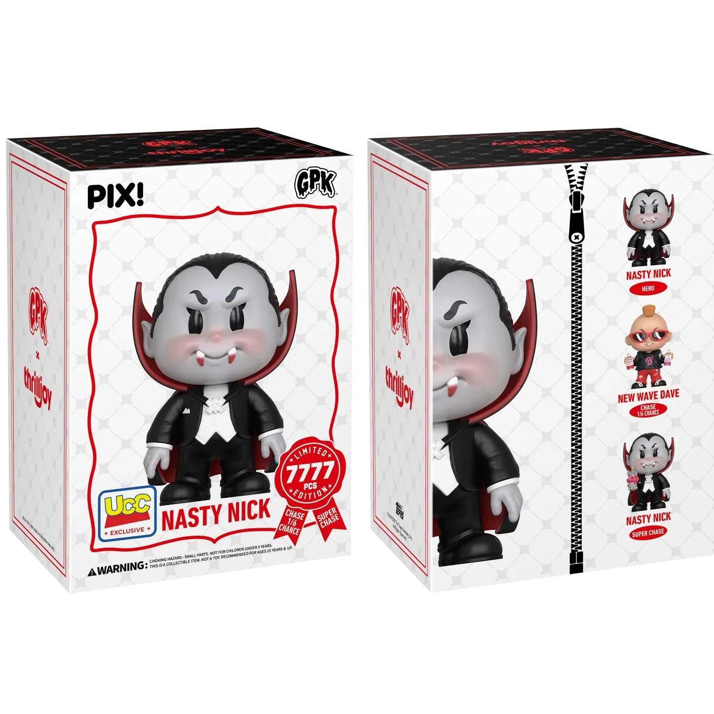 [Thrilljoy] [EXCLUSIVE] Garbage Pail Kids - Nasty Nick LE7777 PIX Vinyl Figure (1 in 6 Chance at Chase) Main image