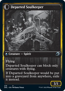 Devoted Grafkeeper // Departed Soulkeeper (DBL-218) - Innistrad: Double Feature: (Double Faced Transform)