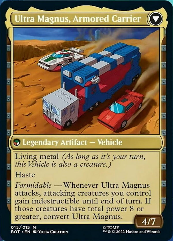 Ultra Magnus, Tactician // Ultra Magnus, Armored Carrier (BOT-015) - Transformers: (convertdfc)