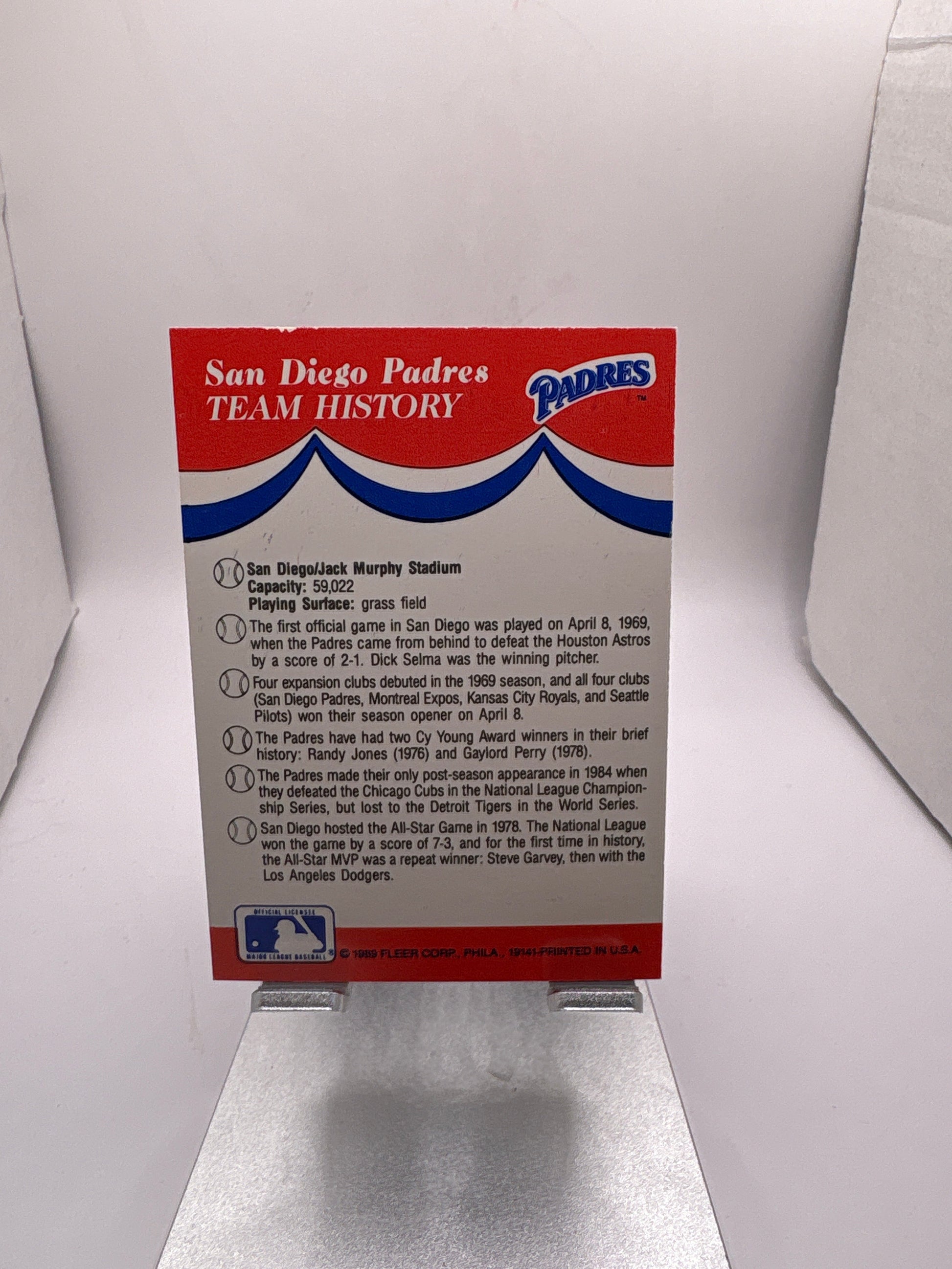 Fleer San Diego Padres Baseball Stickers