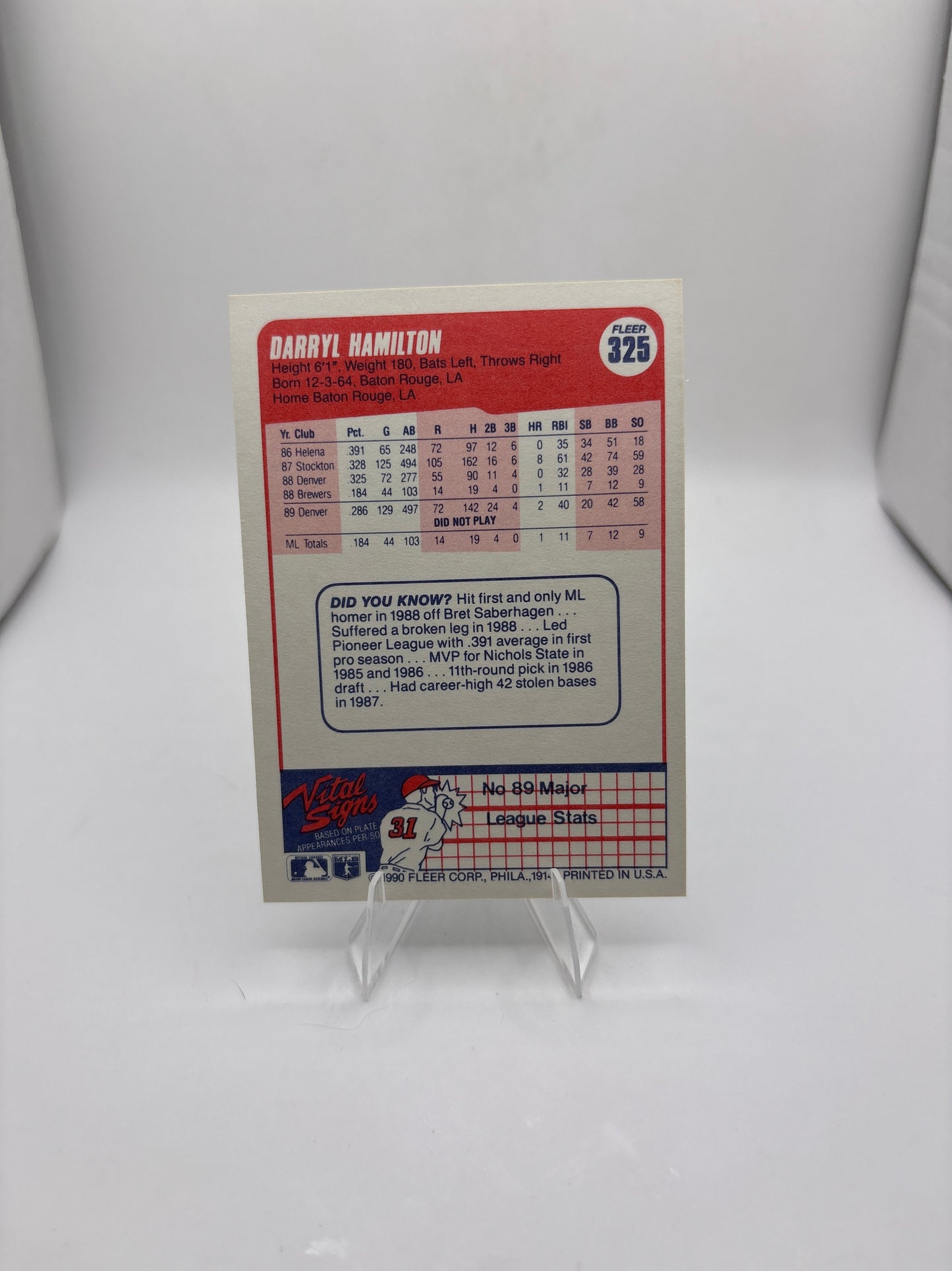 Fleer Darryl Hamilton