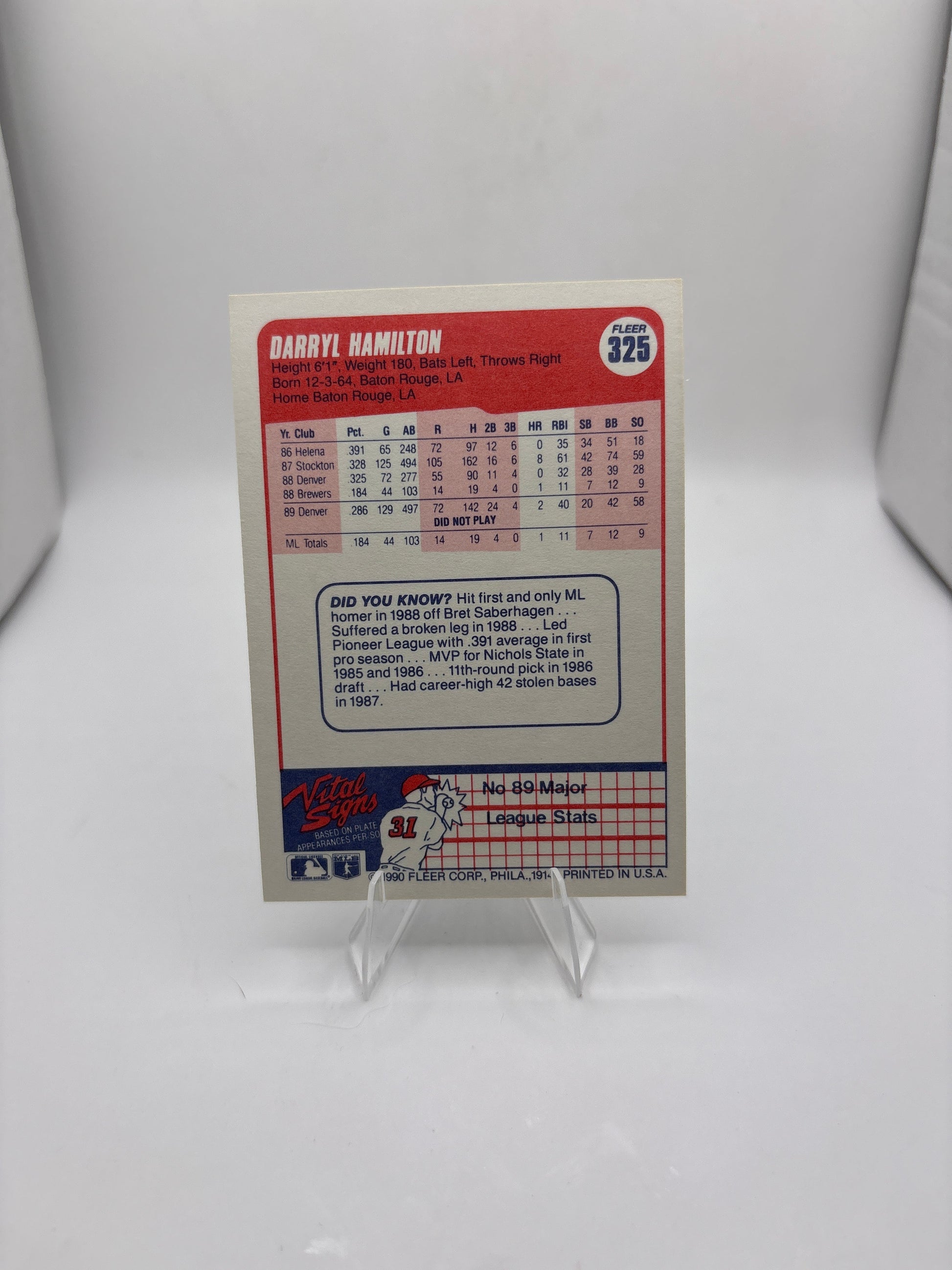 Fleer Darryl Hamilton