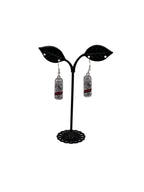 Black Cherry White Claw Earrings