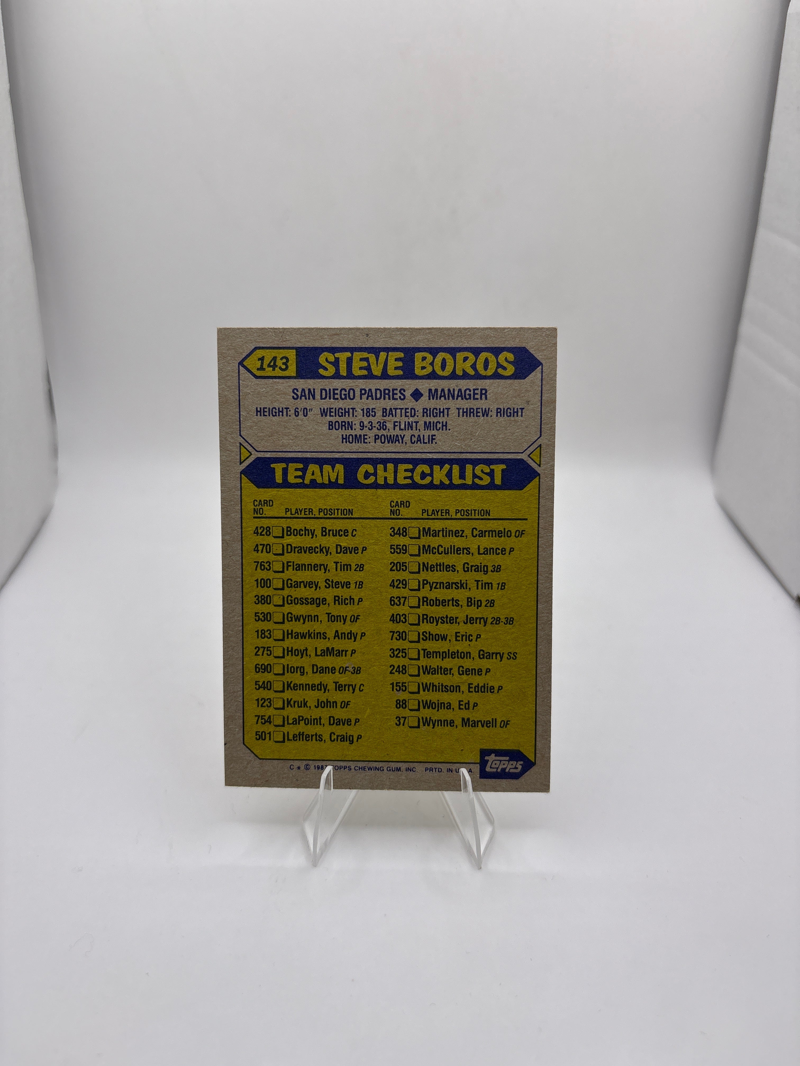 Topps Steve Boros