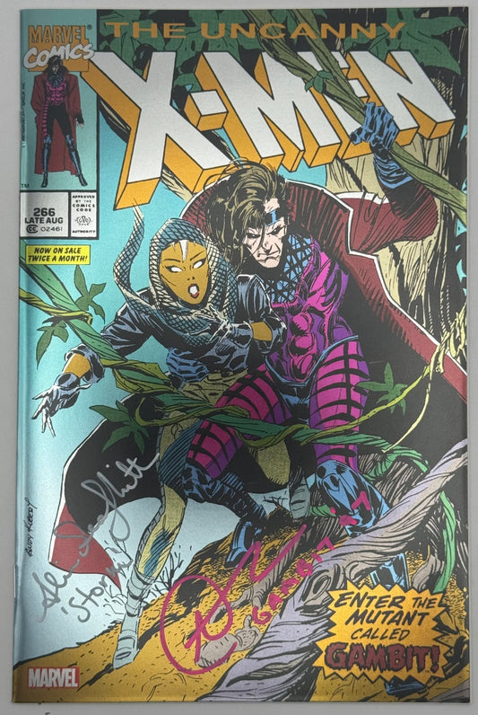 [Double Signed by Alison Sealy-Smith | Aj LoCasio] [Foil] Uncanny X-Men #266 Unknown Comics Exclusive Facsimile Edition Var [IN STOCK] - Collectors World Toys
