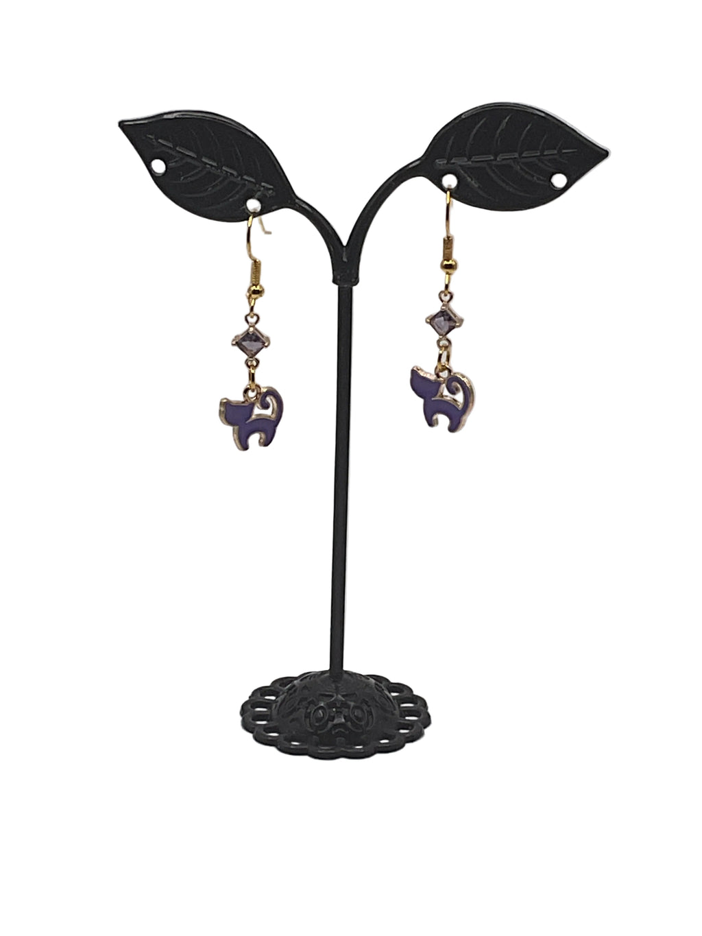 Kitties,Crosses and Crystal Earrings