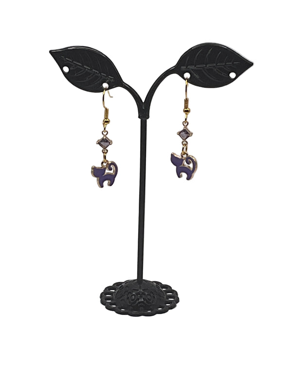 Kitties,Crosses and Crystal Earrings