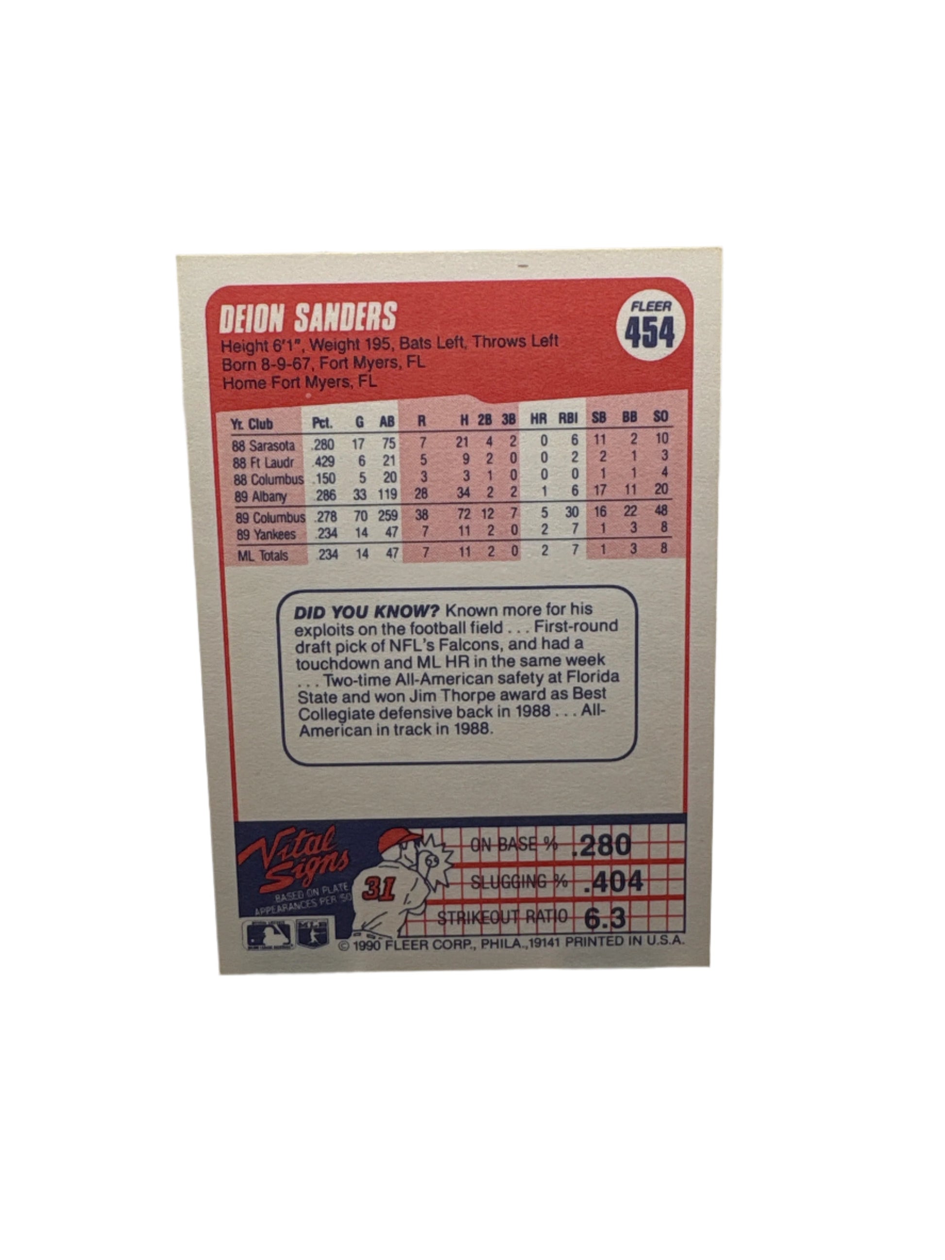 Fleer Deion Sanders