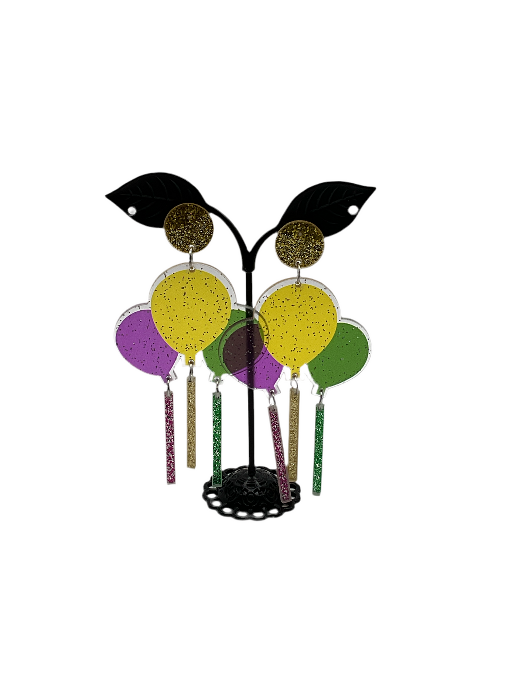Mardi Gras Balloon Earrings - Collectors World Toys