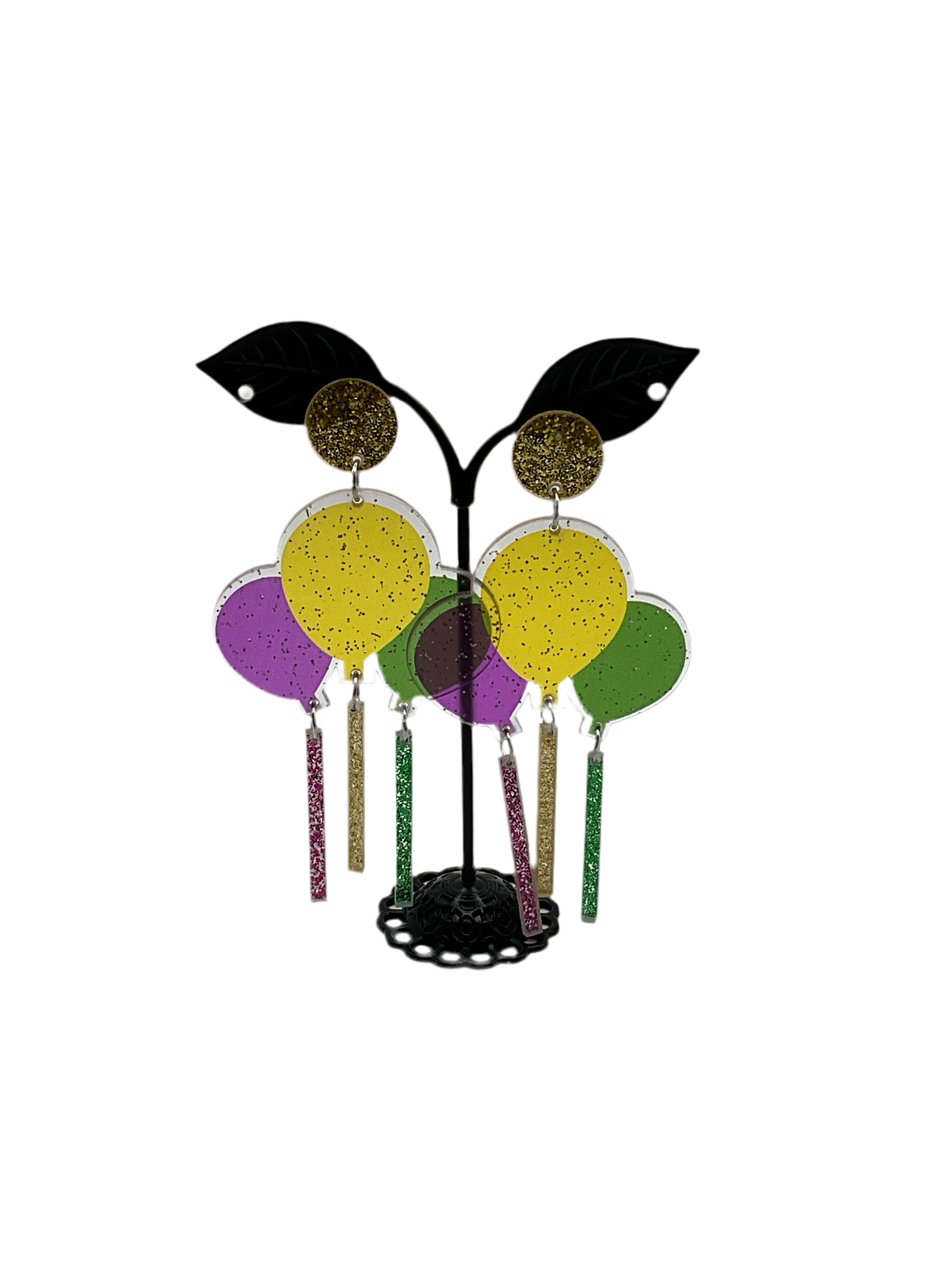 Mardi Gras Balloon Earrings - Collectors World Toys