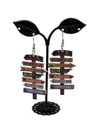 Halloween signpost earrings