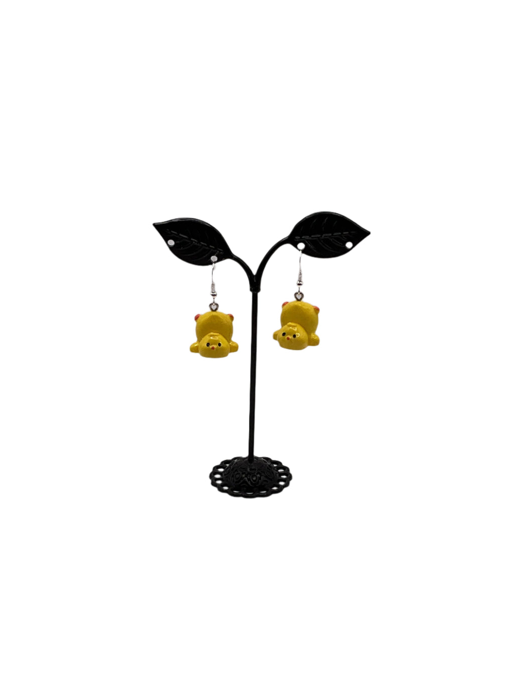 Upside-down chick earrings