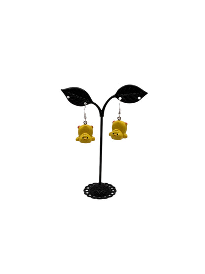 Upside-down chick earrings