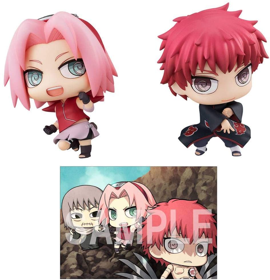 Megahouse Chimimega Buddy Series Naruto Shippuden Haruno Sakura & Sasori Set Figure Main image