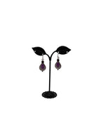 Purple Tear Drop Earrings