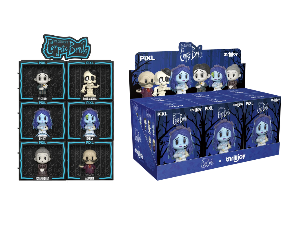 [Thrilljoy] Tim Burton's Corpse Bride PIXL Blind Box Vinyl (Chance at 1 of 300 hyper-rare “chase” pieces will be redeemable for a special 12” MEGA PIX!)
