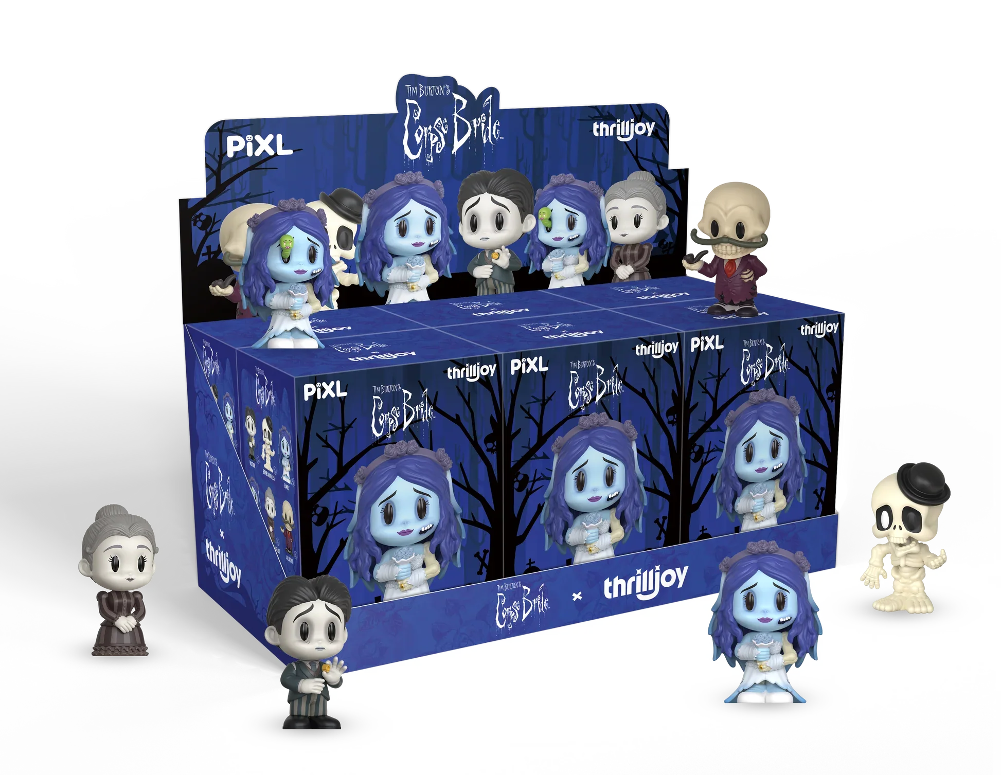 [Thrilljoy] Tim Burton's Corpse Bride PIXL Blind Box Vinyl (Chance at 1 of 300 hyper-rare “chase” pieces will be redeemable for a special 12” MEGA PIX!) Main image