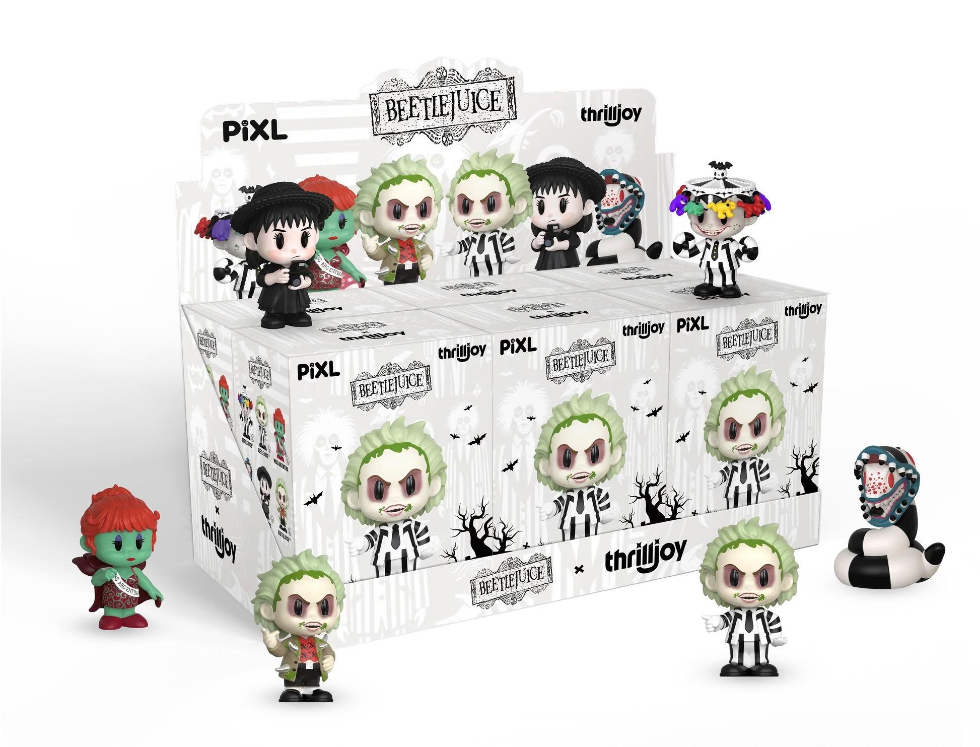 [Thrilljoy] Beetlejuice PIXL Blind Box Vinyl (Chance at 1 of 300 hyper-rare “chase” pieces will be redeemable for a special 12” MEGA PIX!) Main image