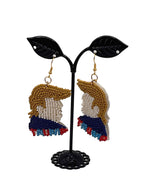 Trump beaded earrings