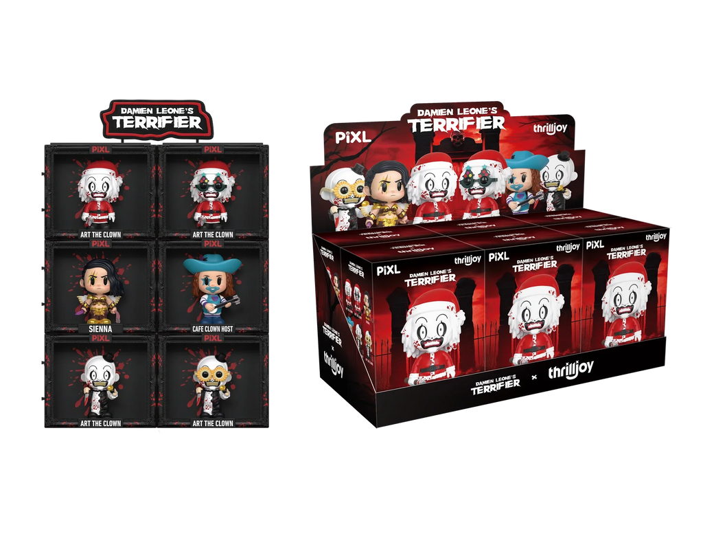 [Thrilljoy] Damien Leone's Terrifier PIXL Blind Box Vinyl (Chance at 1 of 300 hyper-rare “chase” pieces will be redeemable for a special 12” MEGA PIX!)
