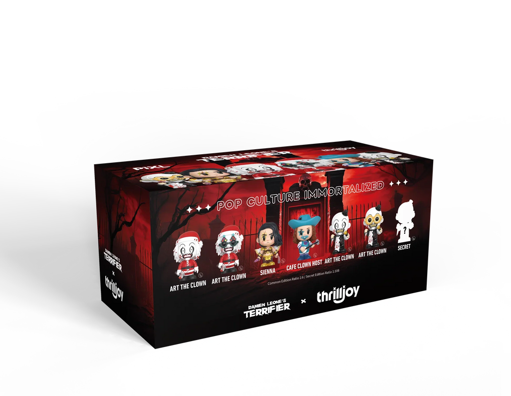 [Thrilljoy] Damien Leone's Terrifier PIXL Blind Box Vinyl (Chance at 1 of 300 hyper-rare “chase” pieces will be redeemable for a special 12” MEGA PIX!)