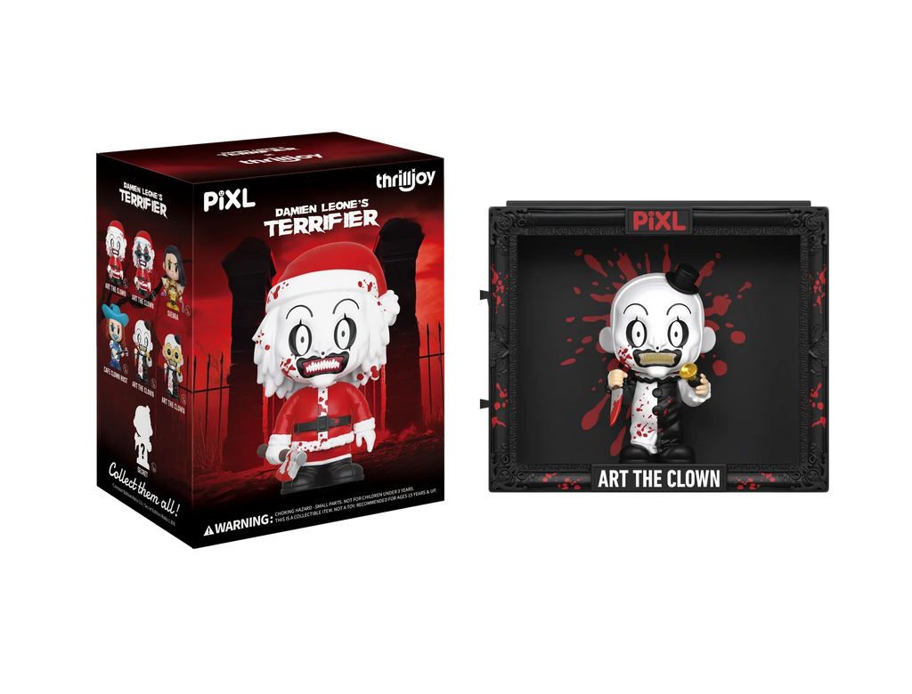 [Thrilljoy] Damien Leone's Terrifier PIXL Blind Box Vinyl (Chance at 1 of 300 hyper-rare “chase” pieces will be redeemable for a special 12” MEGA PIX!)