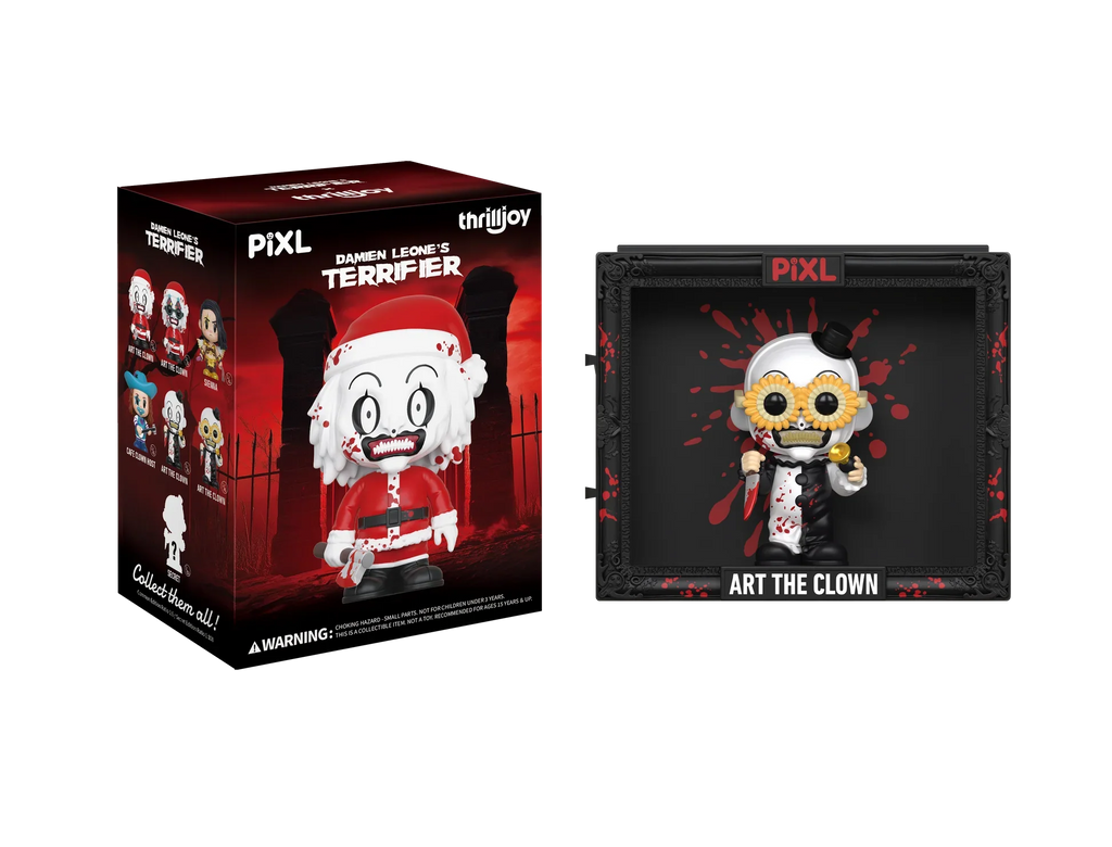[Thrilljoy] Damien Leone's Terrifier PIXL Blind Box Vinyl (Chance at 1 of 300 hyper-rare “chase” pieces will be redeemable for a special 12” MEGA PIX!)