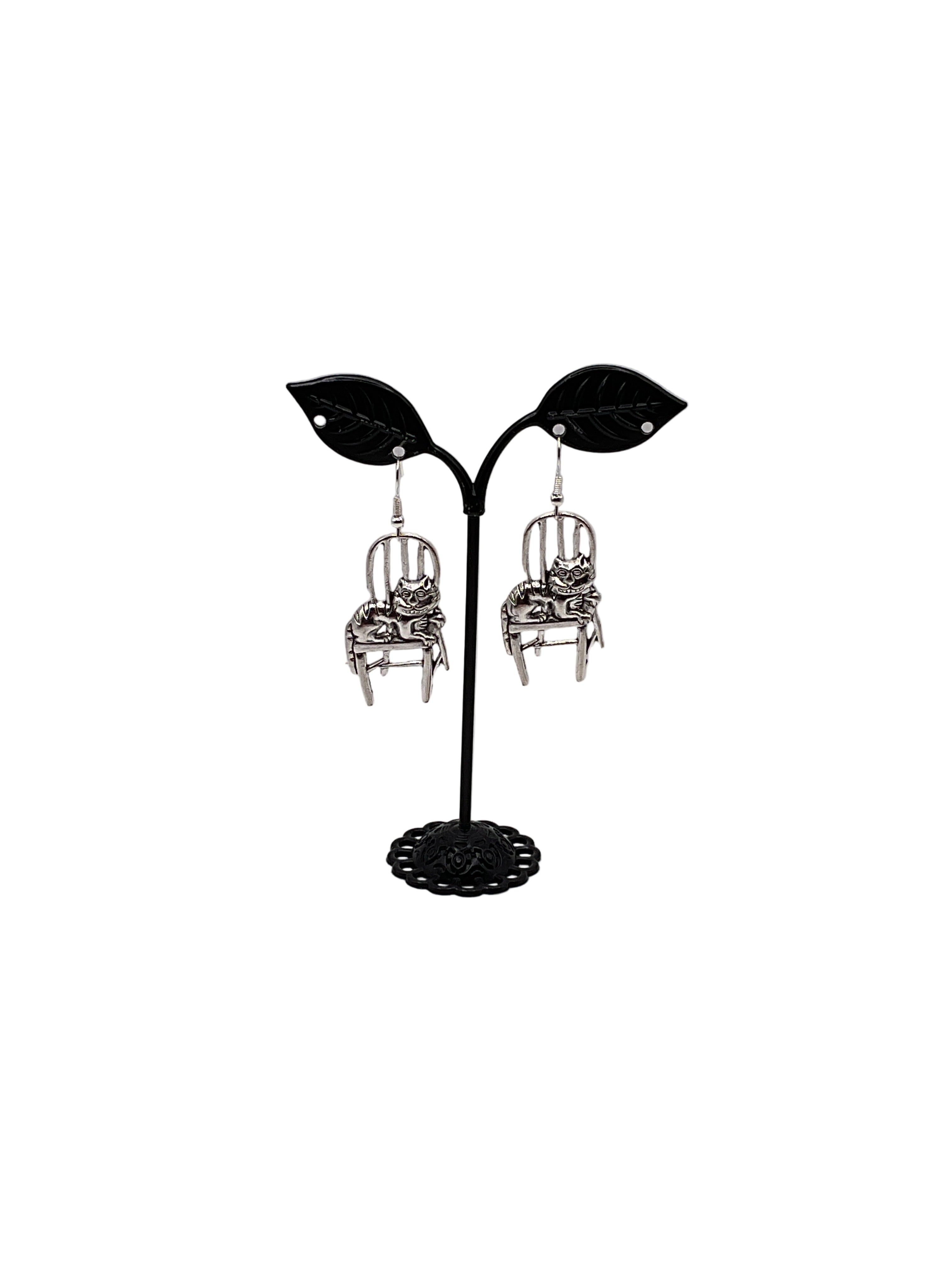 Cat in Chair Earrings