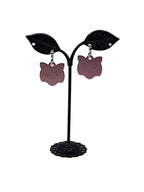 Cat Head Tag Earrings