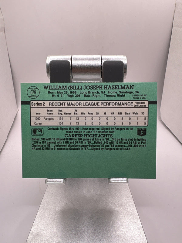 Donruss Bill Haselman Sports Card