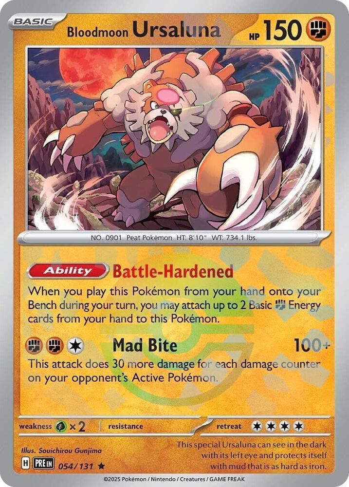 Bloodmoon Ursaluna (054/131) (Poke Ball Pattern) [Scarlet & Violet: Prismatic Evolutions] Main image