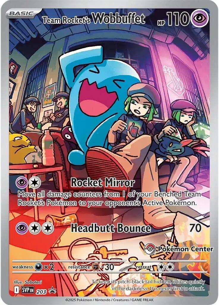 Team Rocket's Wobbuffet (203) (Pokemon Center Exclusive) [Scarlet & Violet: Black Star Promos] Main image