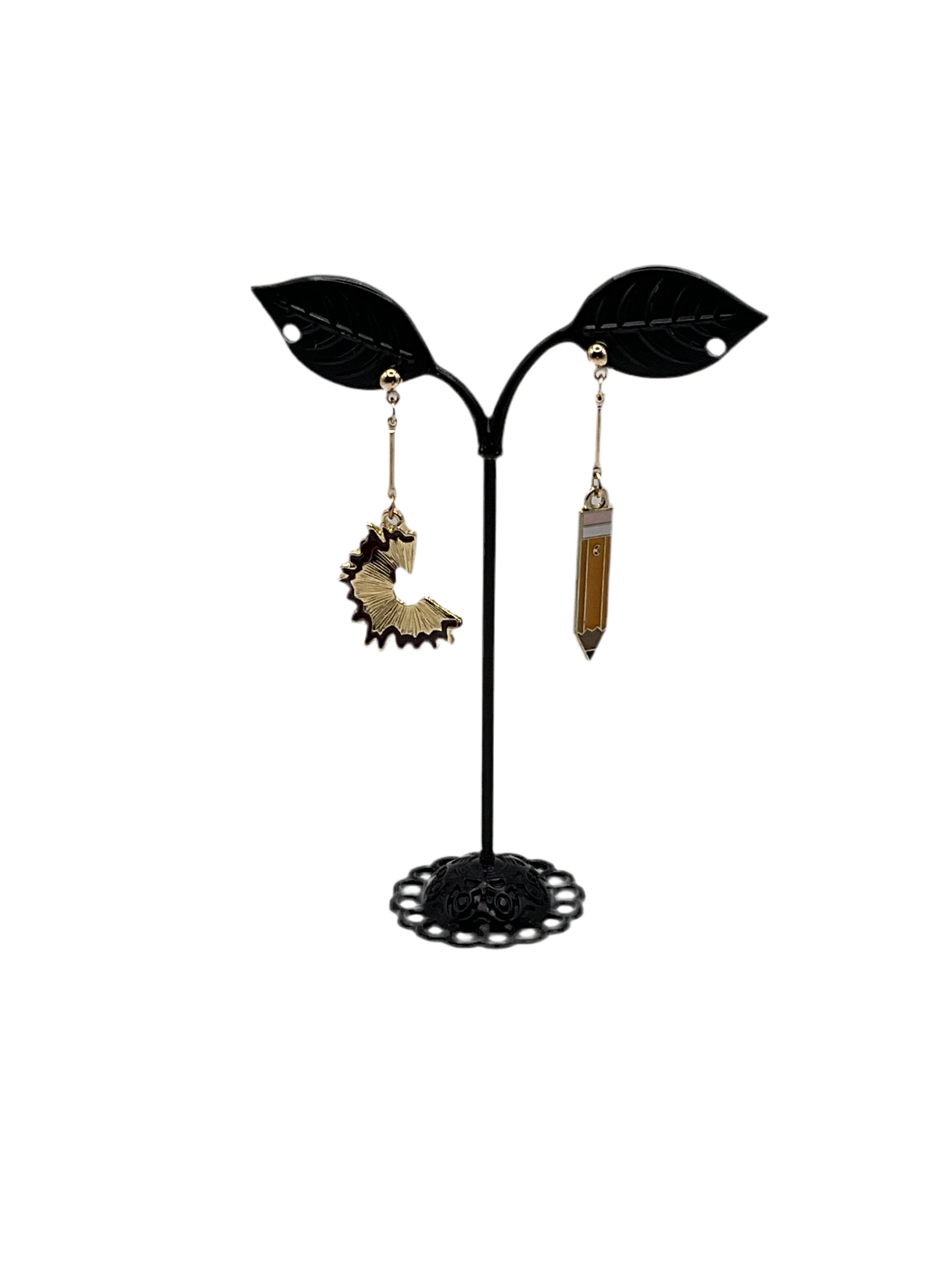 Pencil And Shaving Earrings