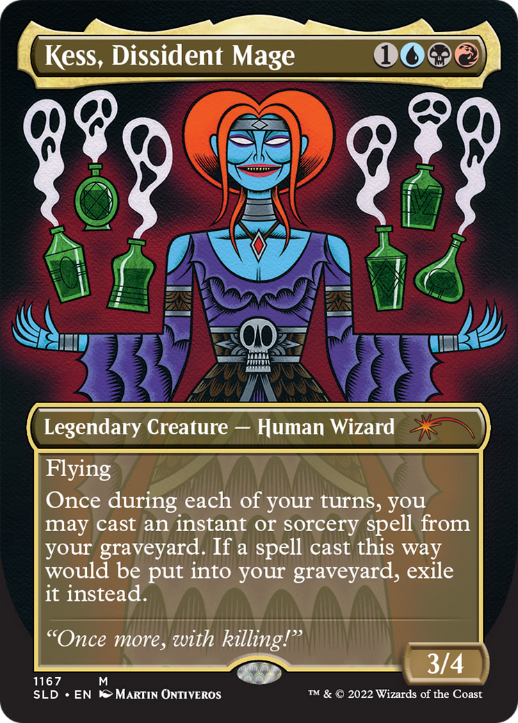 Kess, Dissident Mage (SLD-1167) - Secret Lair Drop (Borderless)