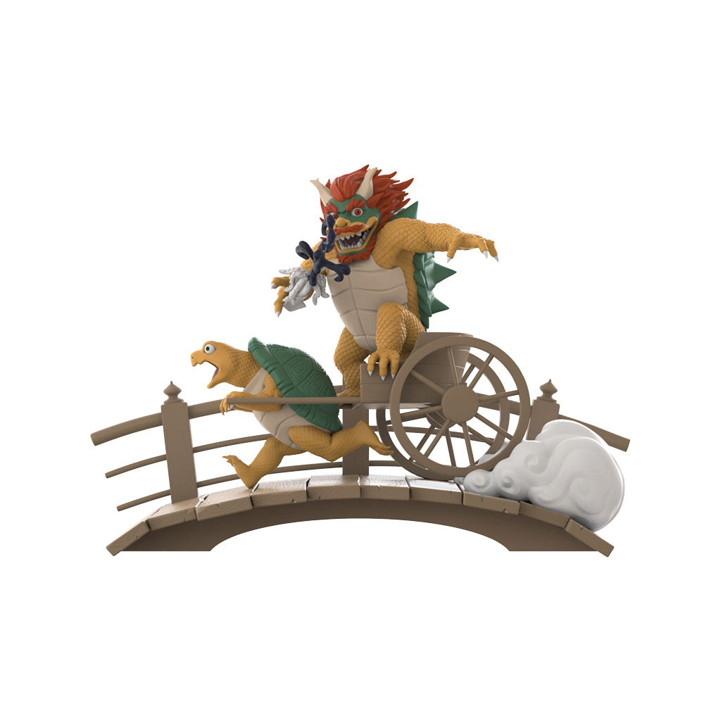 Migthy Jaxx Art Toy – Ukiyo-E Rickshaw Kart Turtle Daimao By Jedhenry – Mighty Jaxx Figure - Collectors World Toys