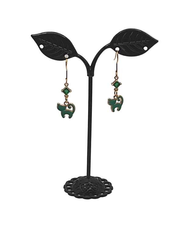 Kitties,Crosses and Crystal Earrings