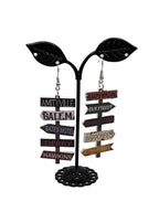 Halloween signpost earrings