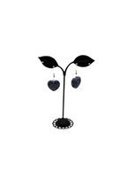 Blue Stone Heart Earrings