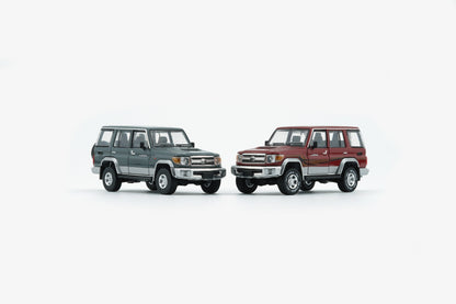 BM Creations Toyota Land Cruiser LC76 Dark Red / Dark Grey - RHD 1:64