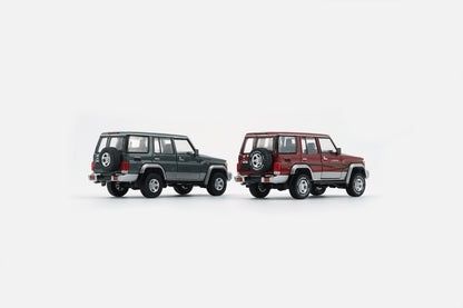 BM Creations Toyota Land Cruiser LC76 Dark Red / Dark Grey - RHD 1:64