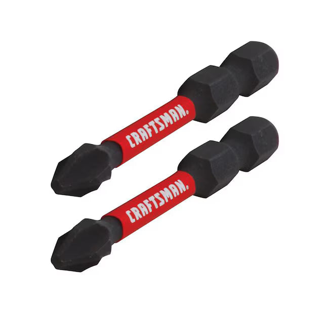 CRAFTSMAN Impact Rated 1/4-in x 2-in Phillips Impact Driver Bit (2-Piece)