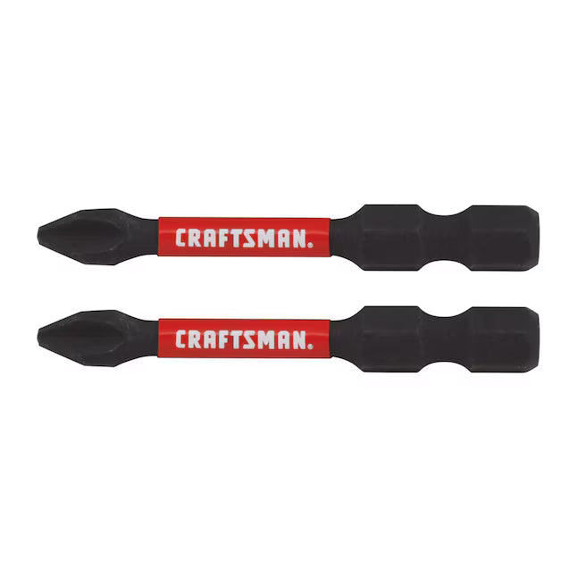 CRAFTSMAN Impact Rated 1/4-in x 2-in Phillips Impact Driver Bit (2-Piece)