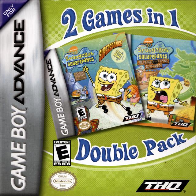 2 Games In 1 Double Pack - SpongeBob SquarePants: SuperSponge / SpongeBob SquarePants: Revenge of the Flying Dutchman (Gameboy Advance) Main image
