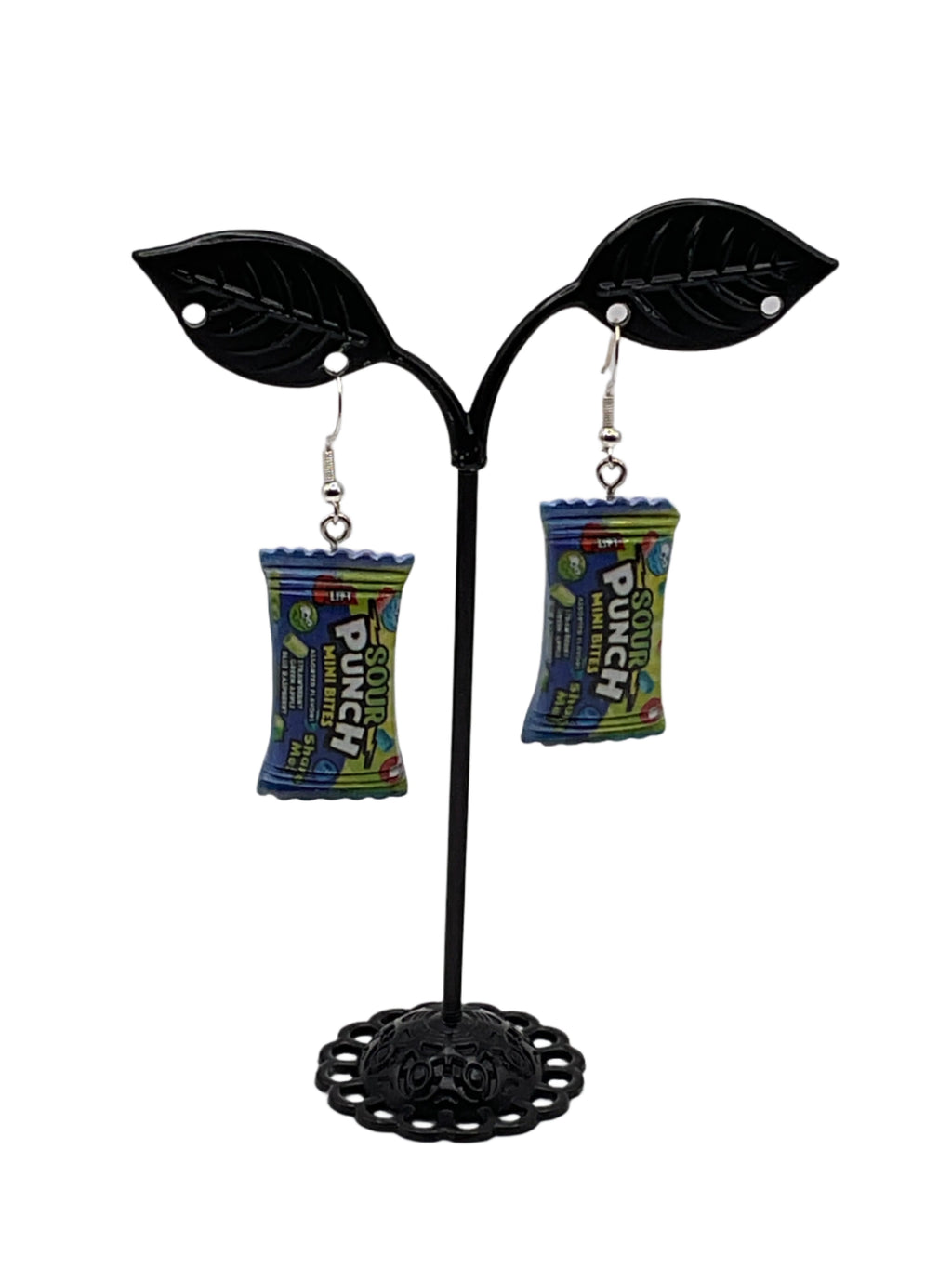 Sour punch candy earrings