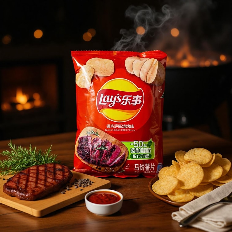 Lay's Texas Grilled BBQ Potato Chips, 2.46 oz Secondary image