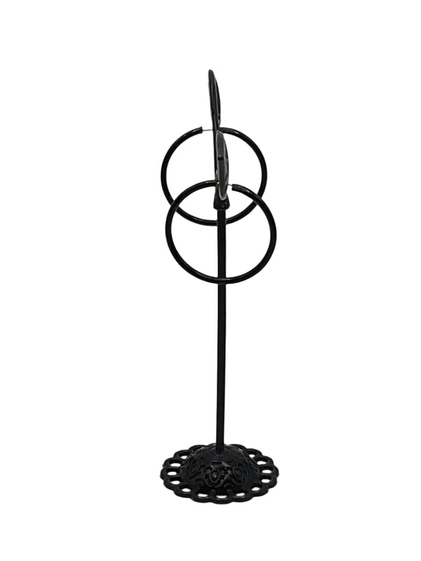 Black Hoop Earrings