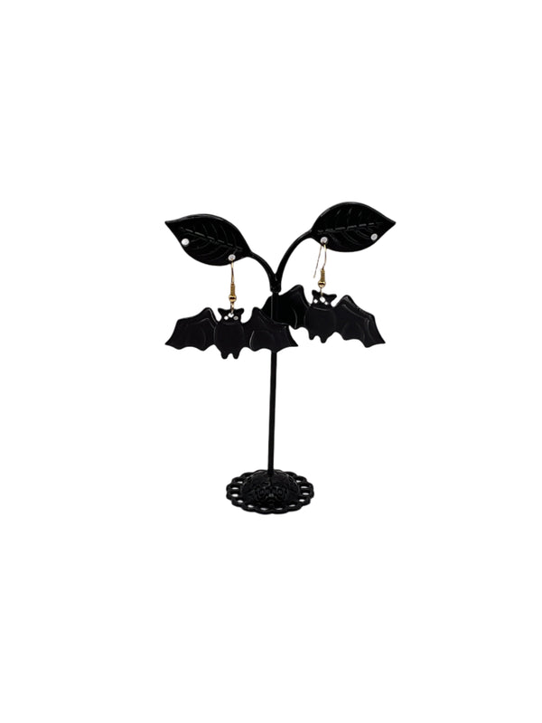 Black Bat Earrings