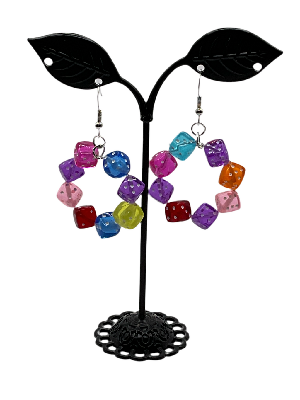 Dice Hoop Earrings