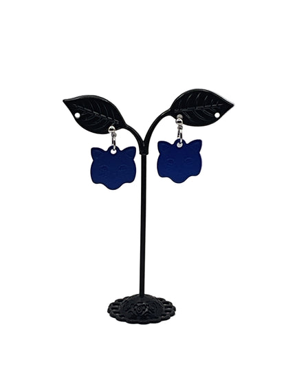 Cat Head Tag Earrings