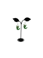 Green Caterpillar Earrings